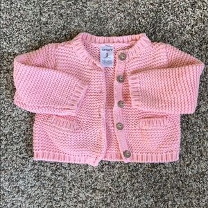 Baby girl pink sweater